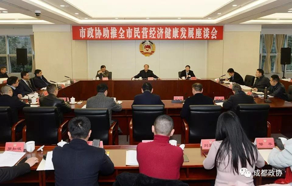 刘卫兵出席市政协“助推全市民营经济健康发展”座谈会 建言成都民营经济国际化发展